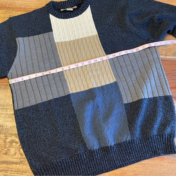 Munsingwear Brown Color Block Sweater Sz XL - Picture 5 of 8